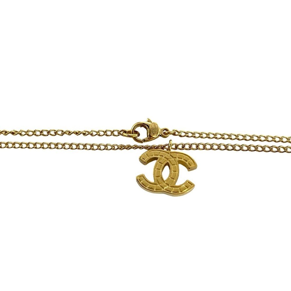CHANEL Authentic Vintage Gold Logo Necklace - Picture 2 of 4